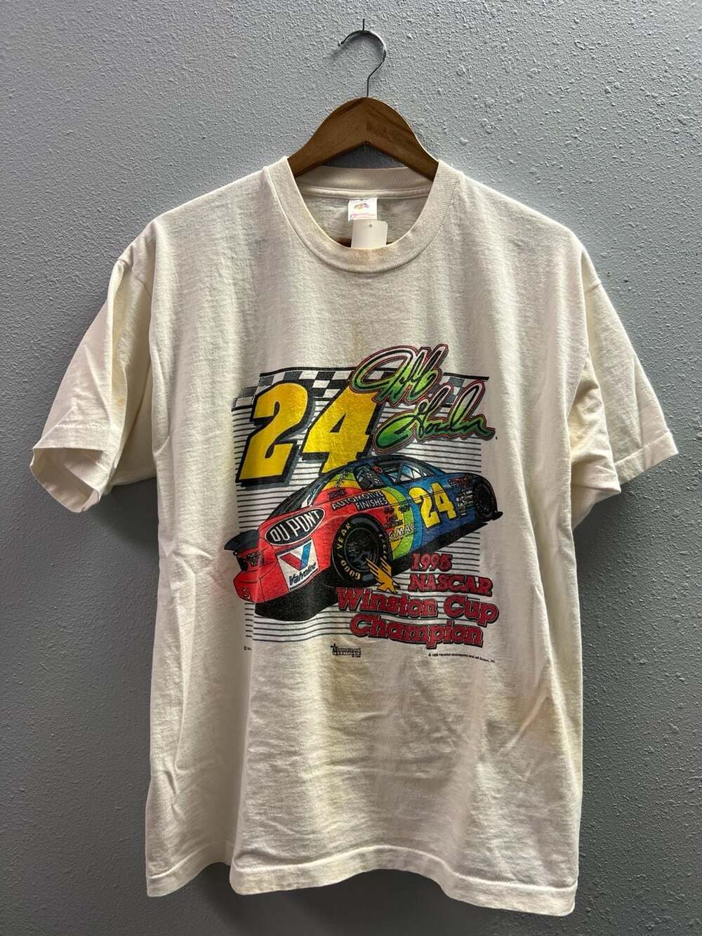 Vintage 1995 Jeff Gordon NASCAR Winston Cup Champion T-Shirt XL 0033